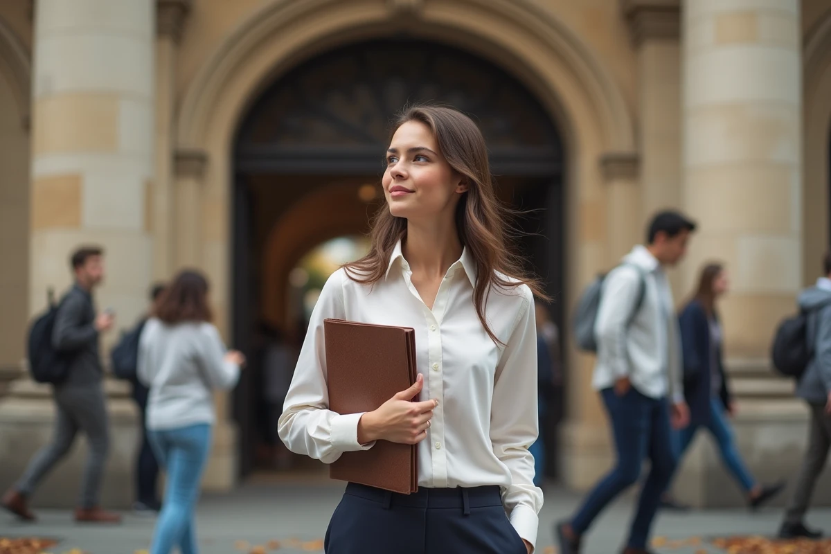 Jeune femme devant l